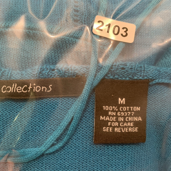 VTG Women Y2K Babydoll Cinch‎ Knit Top Sz M Turquise Coquette Soft Feminine Boho - Picture 13 of 13